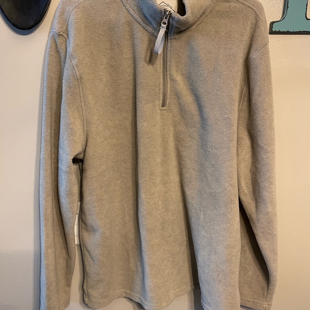 St. John's Bay Mens Mock Neck Long Sleeve Quarter-Zip Pullover fleece